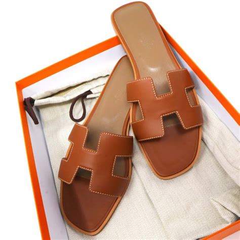 hermes tan|hermes oran sandals.